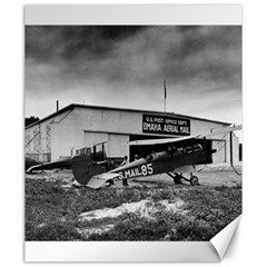 Omaha Airfield Airplain Hangar Canvas 20  X 24   by Nexatart