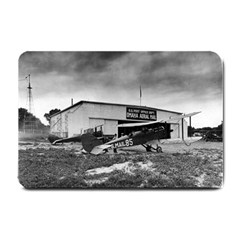 Omaha Airfield Airplain Hangar Small Doormat  by Nexatart