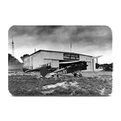 Omaha Airfield Airplain Hangar Plate Mats by Nexatart