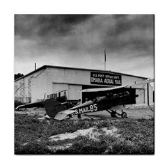 Omaha Airfield Airplain Hangar Face Towel by Nexatart