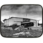 Omaha Airfield Airplain Hangar Fleece Blanket (Mini) 35 x27  Blanket