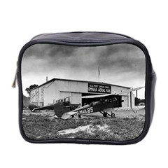 Omaha Airfield Airplain Hangar Mini Toiletries Bag 2-side by Nexatart