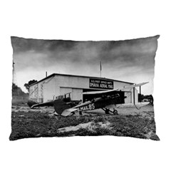 Omaha Airfield Airplain Hangar Pillow Case (two Sides) by Nexatart