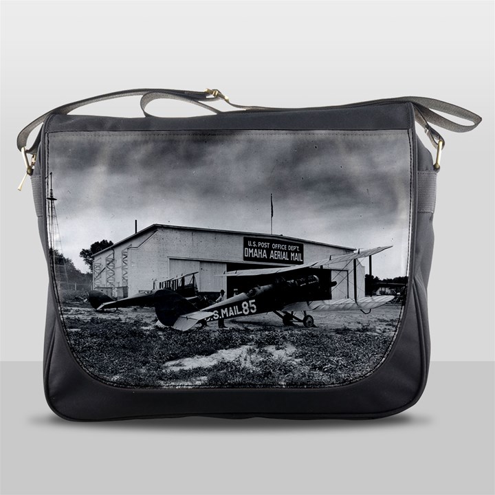 Omaha Airfield Airplain Hangar Messenger Bags