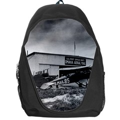 Omaha Airfield Airplain Hangar Backpack Bag by Nexatart