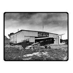 Omaha Airfield Airplain Hangar Double Sided Fleece Blanket (small)  by Nexatart