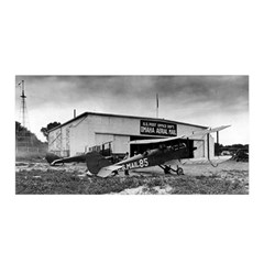 Omaha Airfield Airplain Hangar Satin Wrap by Nexatart