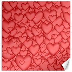 Background Hearts Love Canvas 12  X 12   by Nexatart