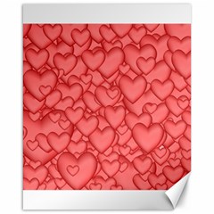 Background Hearts Love Canvas 16  X 20   by Nexatart