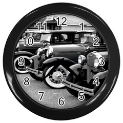 Vehicle Car Transportation Vintage Wall Clocks (black) by Nexatart