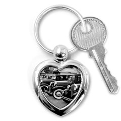 Vehicle Car Transportation Vintage Key Chains (heart)  by Nexatart