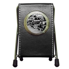 Vehicle Car Transportation Vintage Pen Holder Desk Clocks by Nexatart