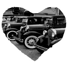 Vehicle Car Transportation Vintage Large 19  Premium Heart Shape Cushions by Nexatart