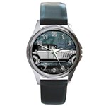 Vintage Car Automobile Auburn Round Metal Watch Front