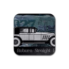 Vintage Car Automobile Auburn Rubber Coaster (square)  by Nexatart