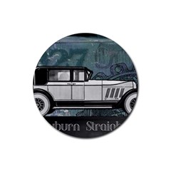 Vintage Car Automobile Auburn Rubber Coaster (round)  by Nexatart