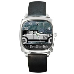 Vintage Car Automobile Auburn Square Metal Watch by Nexatart