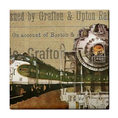 Train Vintage Tracks Travel Old Tile Coasters