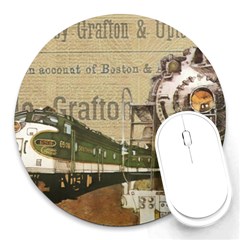 Train Vintage Tracks Travel Old Round Mousepads