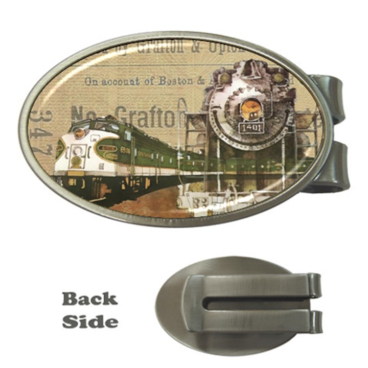 Train Vintage Tracks Travel Old Money Clips (Oval) 