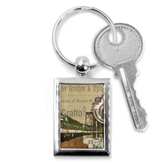 Train Vintage Tracks Travel Old Key Chains (Rectangle) 