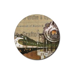 Train Vintage Tracks Travel Old Rubber Coaster (Round) 