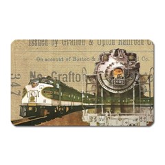 Train Vintage Tracks Travel Old Magnet (Rectangular)