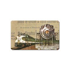 Train Vintage Tracks Travel Old Magnet (Name Card)