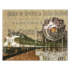 Train Vintage Tracks Travel Old Rectangular Jigsaw Puzzl