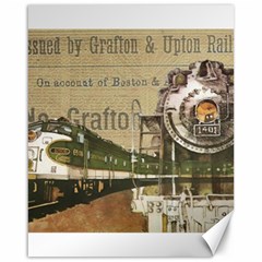 Train Vintage Tracks Travel Old Canvas 16  x 20  