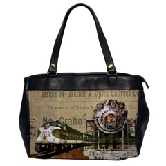 Train Vintage Tracks Travel Old Office Handbags by Nexatart