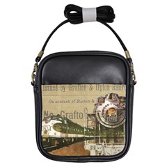 Train Vintage Tracks Travel Old Girls Sling Bags by Nexatart