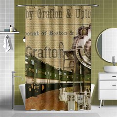 Train Vintage Tracks Travel Old Shower Curtain 48  x 72  (Small) 