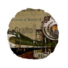 Train Vintage Tracks Travel Old Standard 15  Premium Round Cushions