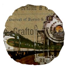 Train Vintage Tracks Travel Old Large 18  Premium Round Cushions