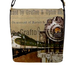 Train Vintage Tracks Travel Old Flap Messenger Bag (L) 