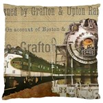 Train Vintage Tracks Travel Old Large Flano Cushion Case (Two Sides) Front