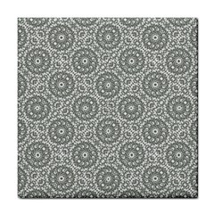 Grey Ornate Decorative Pattern Tile Coasters by dflcprints