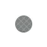 Grey Ornate Decorative Pattern 1  Mini Buttons Front