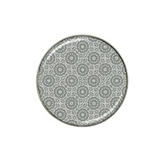 Grey Ornate Decorative Pattern Hat Clip Ball Marker (4 Pack) by dflcprints