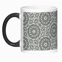 Grey Ornate Decorative Pattern Morph Mugs by dflcprints