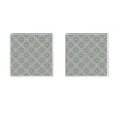 Grey Ornate Decorative Pattern Cufflinks (square) by dflcprints