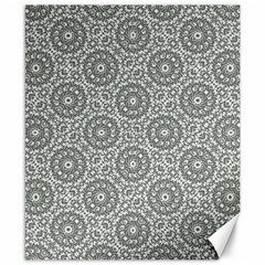 Grey Ornate Decorative Pattern Canvas 8  X 10  by dflcprints