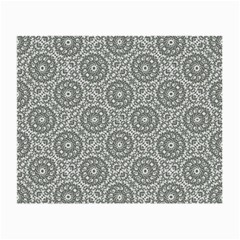 Grey Ornate Decorative Pattern Small Glasses Cloth (2-side) by dflcprints