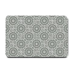 Grey Ornate Decorative Pattern Small Doormat  by dflcprints