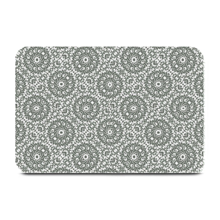 Grey Ornate Decorative Pattern Plate Mats