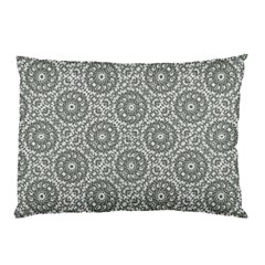 Grey Ornate Decorative Pattern Pillow Case by dflcprints