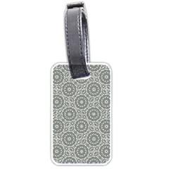 Grey Ornate Decorative Pattern Luggage Tags (one Side) 