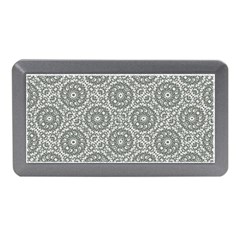 Grey Ornate Decorative Pattern Memory Card Reader (mini) by dflcprints