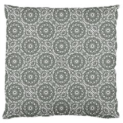 Grey Ornate Decorative Pattern Large Cushion Case (one Side) by dflcprints